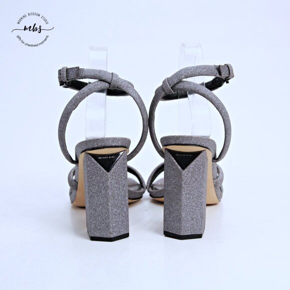 MICHAEL Michael Kors Sandals Hazel Ankle Strap Pixie Shimmer Silver Women 11 - Picture 6 of 13